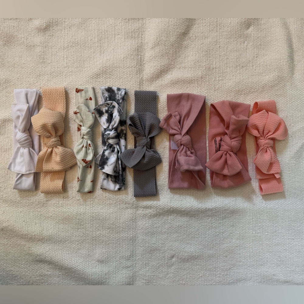 Set of 8 Knotted Headbands in Assorted Colors